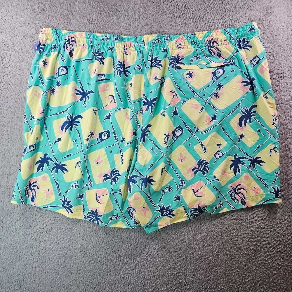 NWT Caribbean Swim Shorts Trunks Men's 4XB Lined‎ Zip Pocket Palm Tree Pineapple